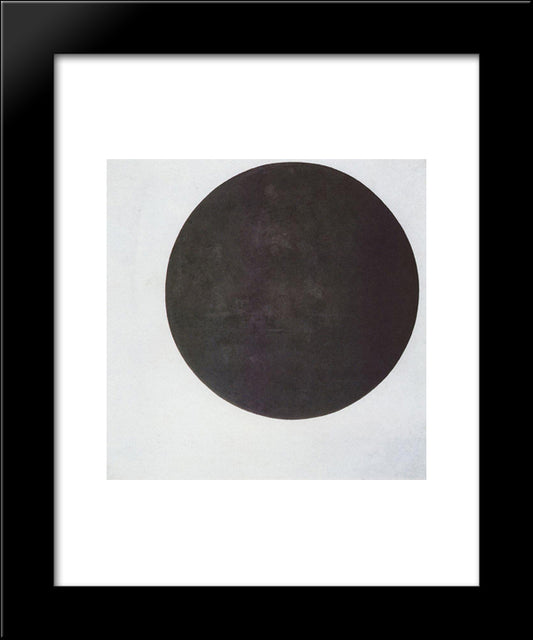 Black Circle 20x24 Black Modern Wood Framed Art Print Poster by Malevich, Kazimir