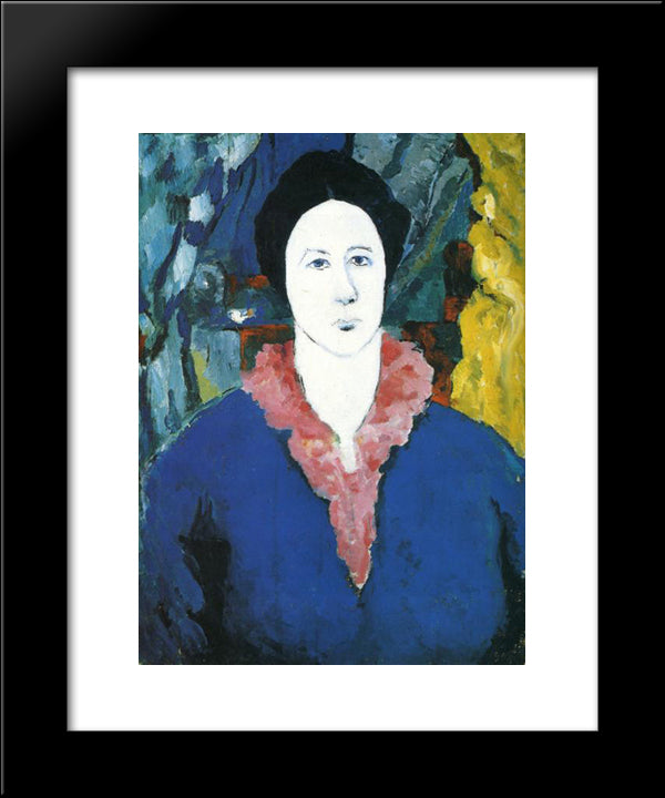 Blue Portrait 20x24 Black Modern Wood Framed Art Print Poster by Malevich, Kazimir