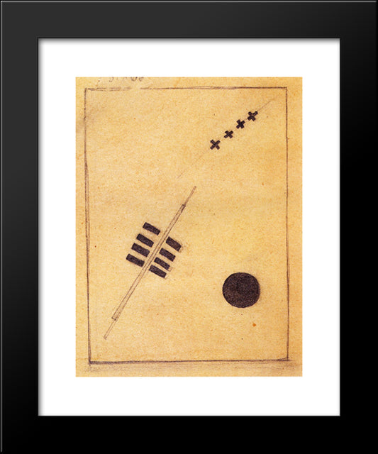 Cosmos 20x24 Black Modern Wood Framed Art Print Poster by Malevich, Kazimir