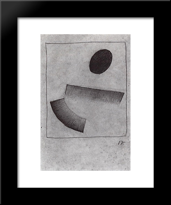 Magnetic Suprematism 20x24 Black Modern Wood Framed Art Print Poster by Malevich, Kazimir