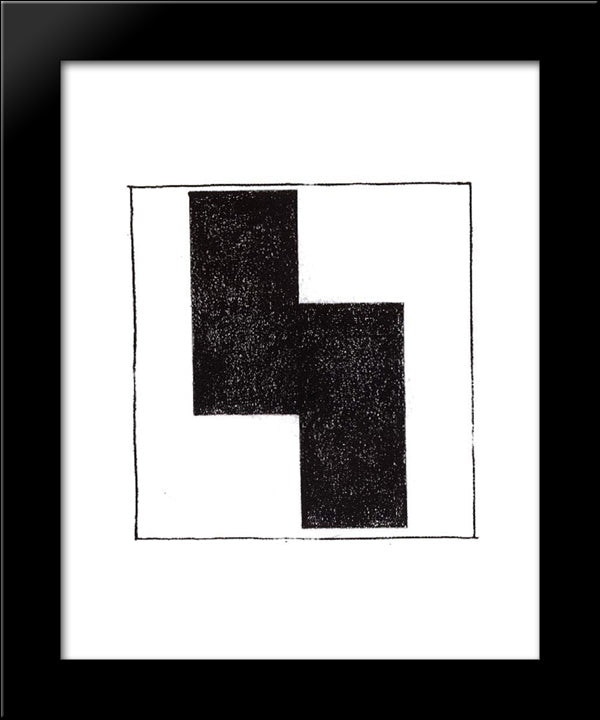 Movement Suprematist Square 20x24 Black Modern Wood Framed Art Print Poster by Malevich, Kazimir