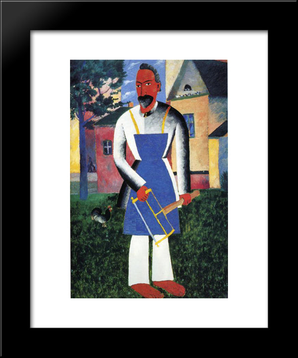 On Vacation 20x24 Black Modern Wood Framed Art Print Poster by Malevich, Kazimir