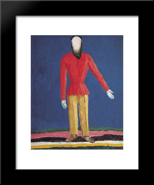 Peasant 20x24 Black Modern Wood Framed Art Print Poster by Malevich, Kazimir