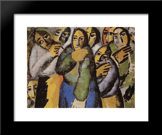 Peasant Women In A Church 20x24 Black Modern Wood Framed Art Print Poster by Malevich, Kazimir