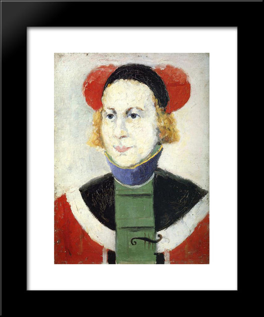 Portrait 20x24 Black Modern Wood Framed Art Print Poster by Malevich, Kazimir