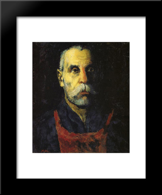 Portrait Of A Man 20x24 Black Modern Wood Framed Art Print Poster by Malevich, Kazimir