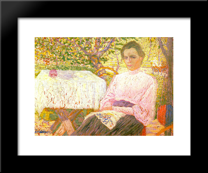 Portrait Of A Member Of The Artist'S Family 20x24 Black Modern Wood Framed Art Print Poster by Malevich, Kazimir