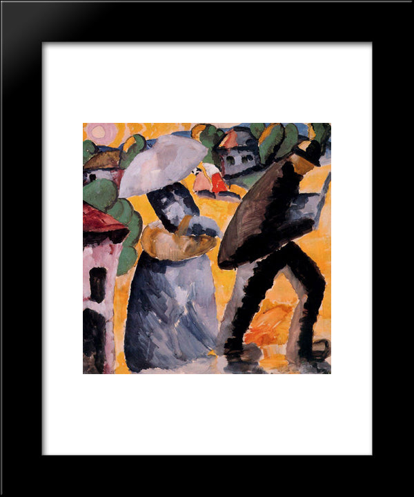 Province 20x24 Black Modern Wood Framed Art Print Poster by Malevich, Kazimir