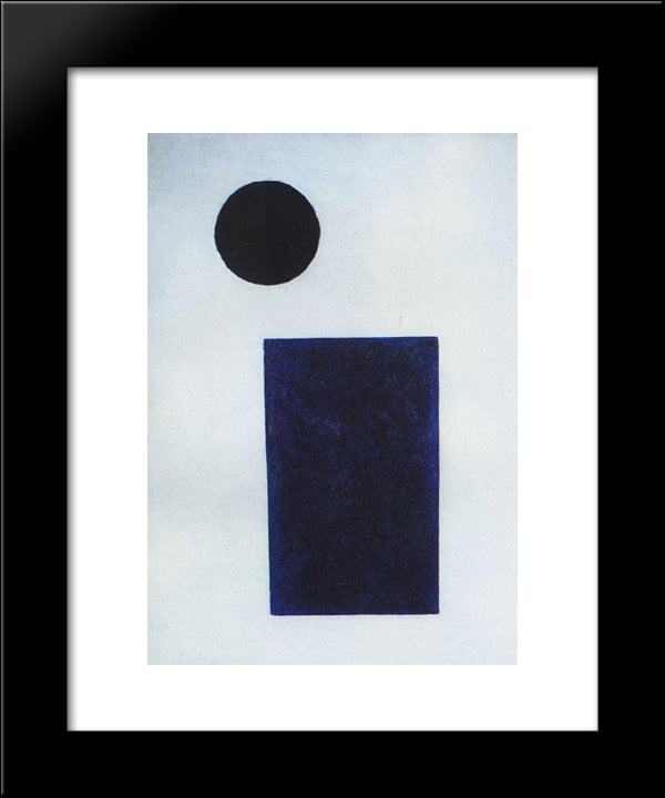 Quadrilateral And The Circle 20x24 Black Modern Wood Framed Art Print Poster by Malevich, Kazimir