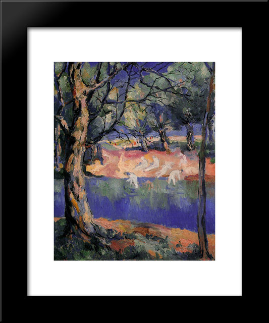 River In Forest 20x24 Black Modern Wood Framed Art Print Poster by Malevich, Kazimir
