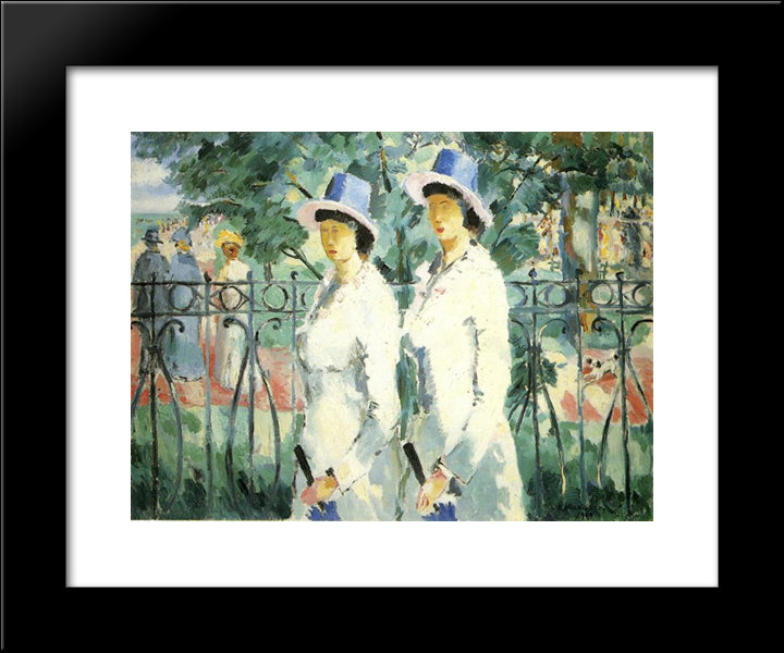 Sisters 20x24 Black Modern Wood Framed Art Print Poster by Malevich, Kazimir