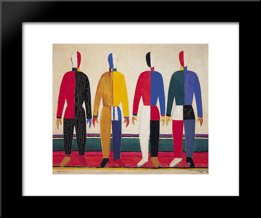 Spotrsmeny 20x24 Black Modern Wood Framed Art Print Poster by Malevich, Kazimir