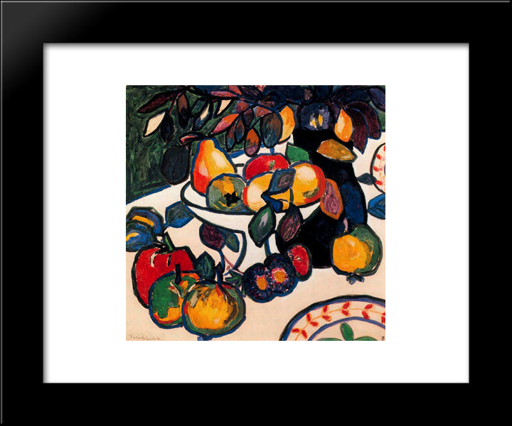 Still Life 20x24 Black Modern Wood Framed Art Print Poster by Malevich, Kazimir