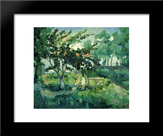 Summer Landscape 20x24 Black Modern Wood Framed Art Print Poster by Malevich, Kazimir