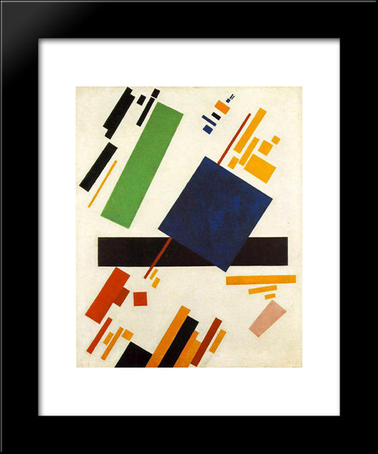 Suprematic Painting 20x24 Black Modern Wood Framed Art Print Poster by Malevich, Kazimir