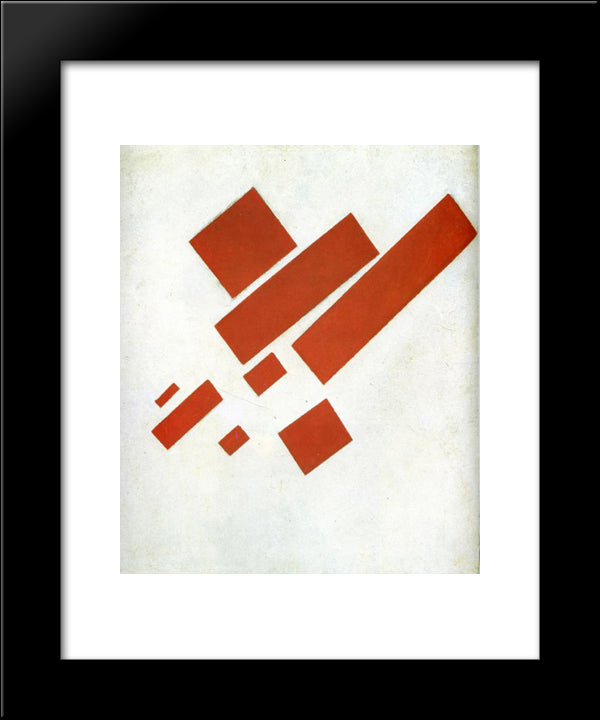 Suprematism. Two Dimensional Self Portrait 20x24 Black Modern Wood Framed Art Print Poster by Malevich, Kazimir