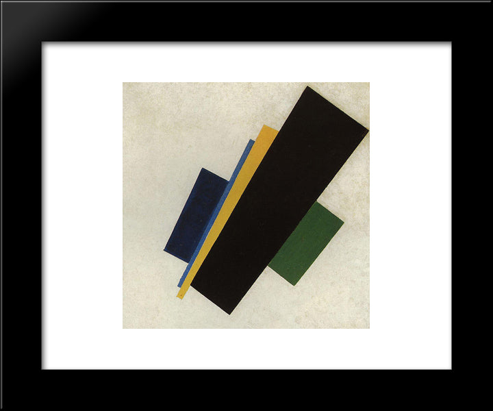 Suprematism 20x24 Black Modern Wood Framed Art Print Poster by Malevich, Kazimir