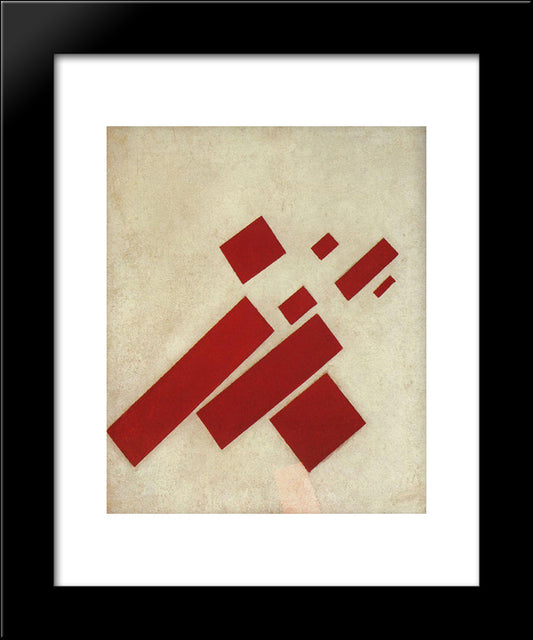 Suprematism With Eight Rectangles 20x24 Black Modern Wood Framed Art Print Poster by Malevich, Kazimir