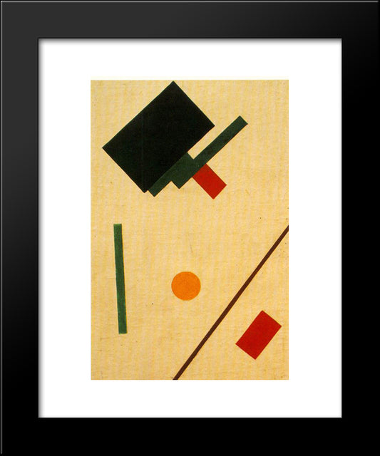 Suprematist Composition 20x24 Black Modern Wood Framed Art Print Poster by Malevich, Kazimir