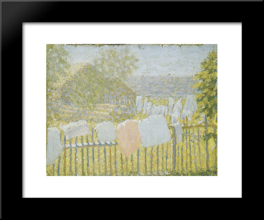 Underwear On The Fence 20x24 Black Modern Wood Framed Art Print Poster by Malevich, Kazimir