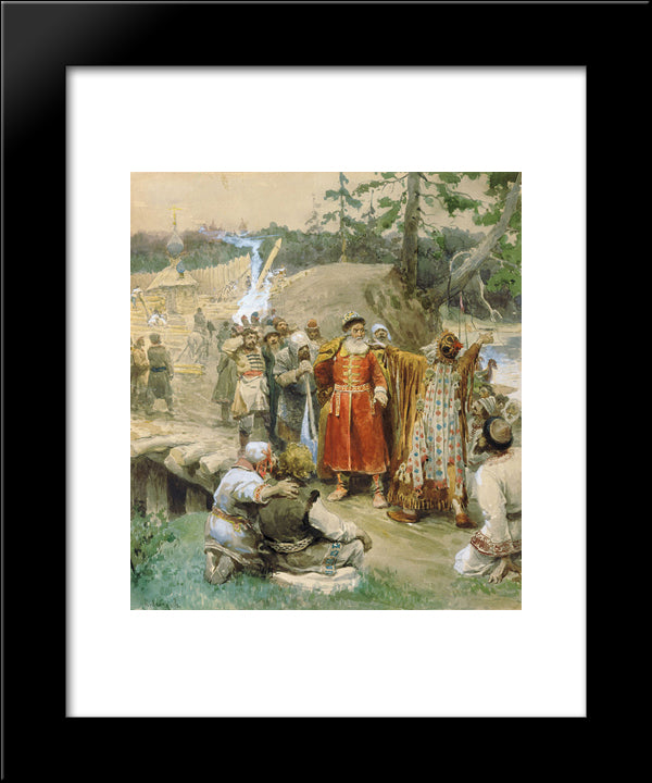 The Development Of New Lands By Russian 20x24 Black Modern Wood Framed Art Print Poster by Lebedev, Klavdy