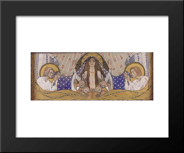 Am Steinhof Church, Design For The Left Side Altar Our Lady Of Mercy 20x24 Black Modern Wood Framed Art Print Poster by Moser, Koloman