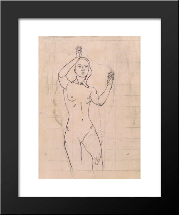 Character Study Of Venus In The Grotto 20x24 Black Modern Wood Framed Art Print Poster by Moser, Koloman