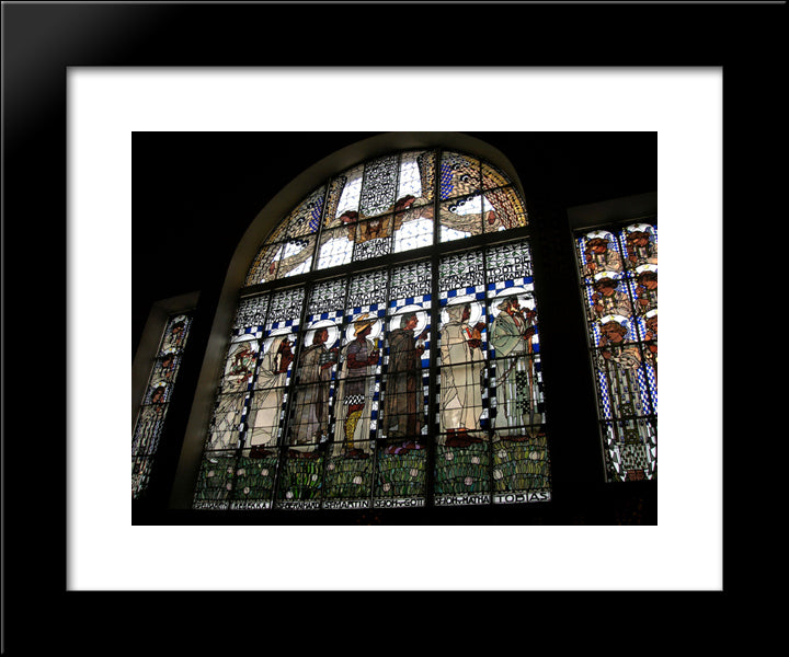 Steinhoch Church In Vienna 20x24 Black Modern Wood Framed Art Print Poster by Moser, Koloman