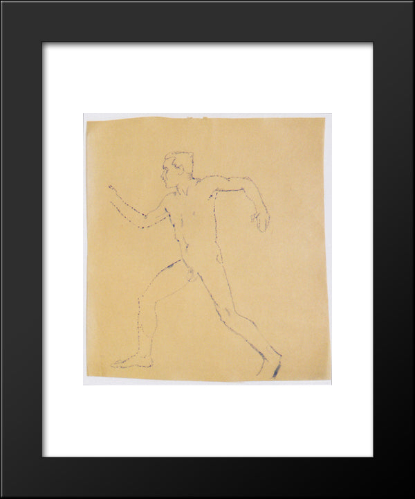 Study For The Wanderer 20x24 Black Modern Wood Framed Art Print Poster by Moser, Koloman