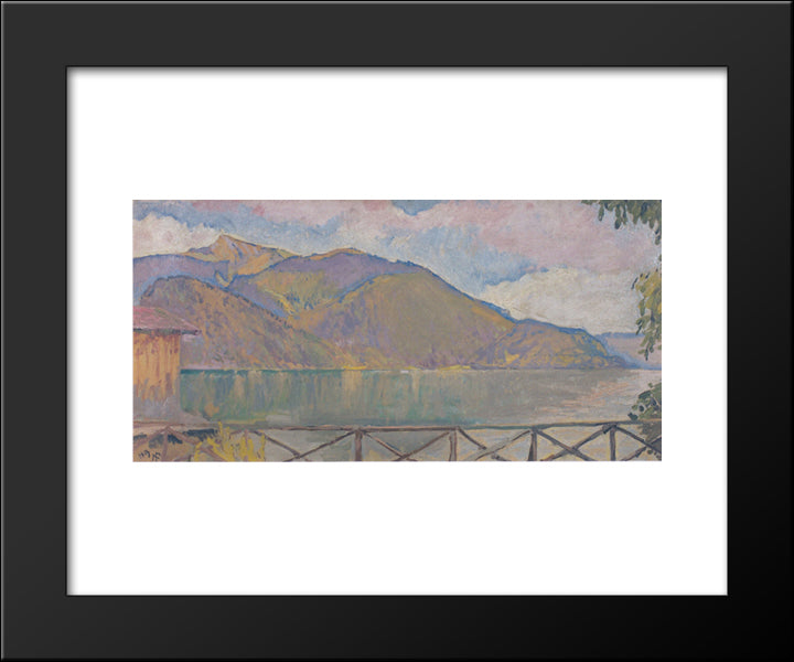 The Abersee 20x24 Black Modern Wood Framed Art Print Poster by Moser, Koloman