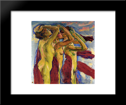 The Three Graces 20x24 Black Modern Wood Framed Art Print Poster by Moser, Koloman