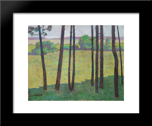 View Of Strains 20x24 Black Modern Wood Framed Art Print Poster by Moser, Koloman