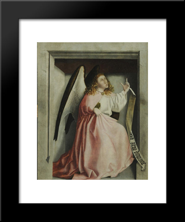 Angel Of Annunciation 20x24 Black Modern Wood Framed Art Print Poster by Witz, Konrad
