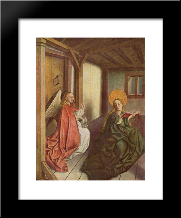 Annunciation 20x24 Black Modern Wood Framed Art Print Poster by Witz, Konrad
