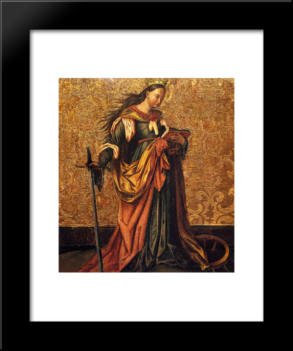 St. Catherine Of Alexandria 20x24 Black Modern Wood Framed Art Print Poster by Witz, Konrad