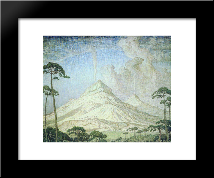 Altars 20x24 Black Modern Wood Framed Art Print Poster by Bogaevsky, Konstantin