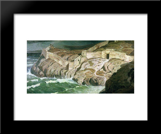 Ancient Fortress 20x24 Black Modern Wood Framed Art Print Poster by Bogaevsky, Konstantin