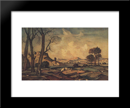 Autumn Evening 20x24 Black Modern Wood Framed Art Print Poster by Bogaevsky, Konstantin
