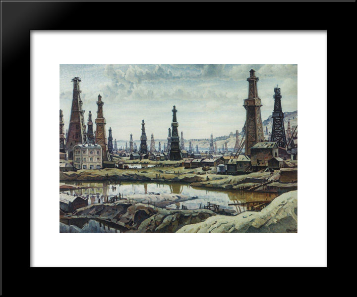 Bibi-Heybat 20x24 Black Modern Wood Framed Art Print Poster by Bogaevsky, Konstantin