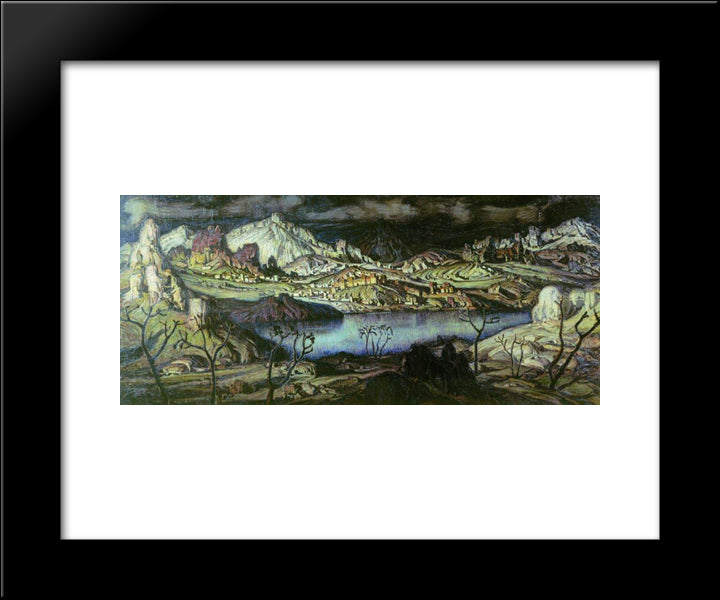 Cimmerian Region 20x24 Black Modern Wood Framed Art Print Poster by Bogaevsky, Konstantin