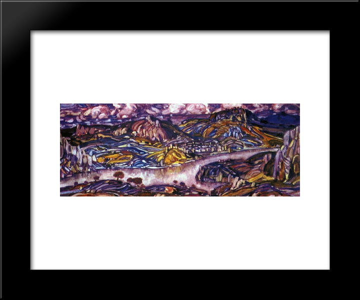 Cimmerian Twilight 20x24 Black Modern Wood Framed Art Print Poster by Bogaevsky, Konstantin