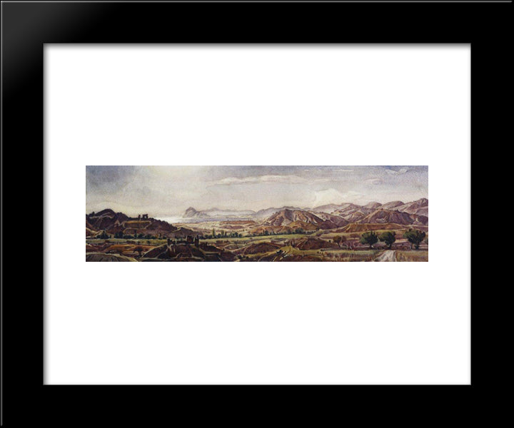 Crimean Campagna 20x24 Black Modern Wood Framed Art Print Poster by Bogaevsky, Konstantin
