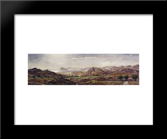 Crimean Campagna 20x24 Black Modern Wood Framed Art Print Poster by Bogaevsky, Konstantin
