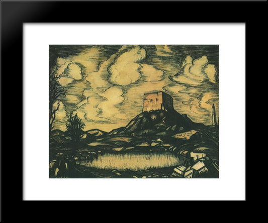 Eastern Altar 20x24 Black Modern Wood Framed Art Print Poster by Bogaevsky, Konstantin