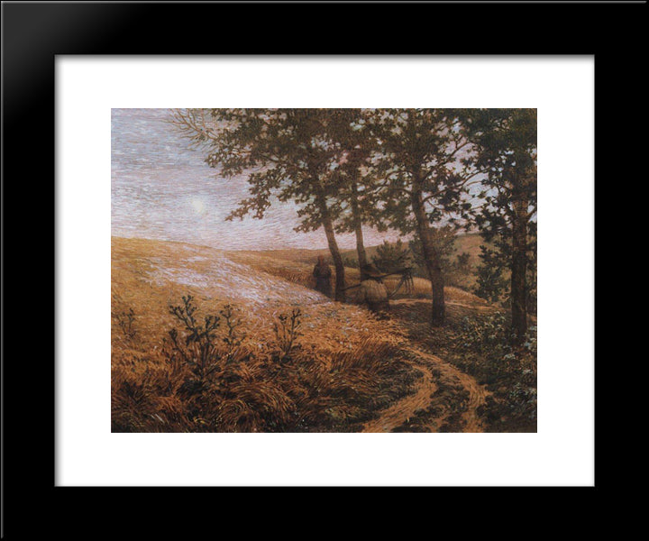 Evening Landscape 20x24 Black Modern Wood Framed Art Print Poster by Bogaevsky, Konstantin