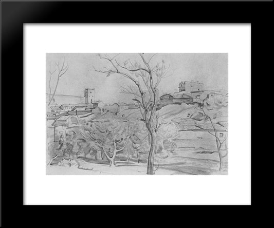 Feodosia 20x24 Black Modern Wood Framed Art Print Poster by Bogaevsky, Konstantin