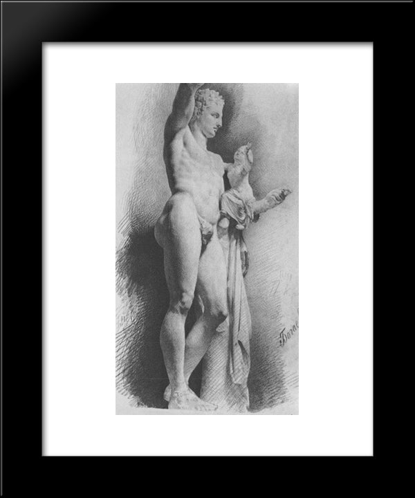 Hermes 20x24 Black Modern Wood Framed Art Print Poster by Bogaevsky, Konstantin