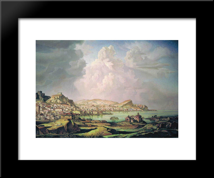 Kaffa (Old Feodosia) 20x24 Black Modern Wood Framed Art Print Poster by Bogaevsky, Konstantin