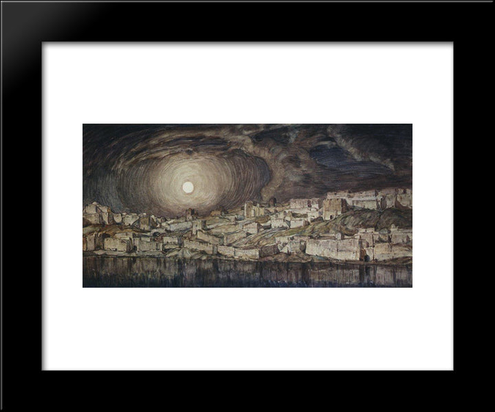 Memories Of Mantegna 20x24 Black Modern Wood Framed Art Print Poster by Bogaevsky, Konstantin