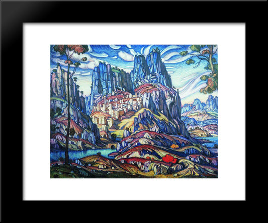 Mount St. George 20x24 Black Modern Wood Framed Art Print Poster by Bogaevsky, Konstantin